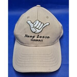 Surfware Hang Loose Hawaii Embroidered Tan Ball Cap One Size Polyester